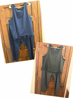 (2) sets of Vineyard Vines two-piece athletic sets (Black & Navy Blue)
